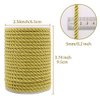 Tenn Well 5mm Twisted Cord Trim, 59 Feet Gold Decorative Rope for Curtain Tieback, Upholstery, Honor Cord, Home Decor