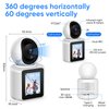 2K Two-Way Video/Audio Indoor Camera, Child/Elder/Dog/Pet Camera with Phone App, 2K Home Security Camera with Pan Tilt, Night Vision, One-Button Call, Motion Detection, Human/Sound/Crying Detection