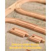 SainSmart Jr. Wooden Train Track 24pcs, Track Expansion Compatible with All Major Brands Toddler Railway Toy Train Set Boys Train Set 3+