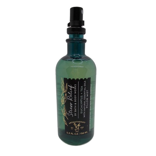 Bath & Body Works Aromatherapy Stress Relief - Eucalyptus Tea Pillow Mist, 5.3 Fl Oz , with Natural Essential Oils