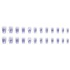 Hkanlre Press on Nails Purple Medium Fake Nails Tips Full Cover Gradient False Coffin Butterfly Nails for Women and Girls 24PCS