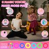 Mini Karaoke Machine for Kids,Bluetooth Light Up Speaker with 2 Portable Microphones Wireless,Kids Karaoke Machine Toys Gifts for kids 3-12 Home Party Gifts (Pink 2 Mics)
