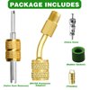 Mini Split Adapter, R410A Adapter Kit R410A Refrigerant Hose Adapter Connector, Mini Split Vacuum Pump Kit 5/16 to 1/4 Coupler Valve Core Remover for Air Conditioners