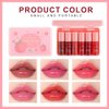 6 Colors Lip Tint Stain Set,Water Tint Lip Stain Korean Lip Gloss Long Lasting,Plumping Mini Liquid Lipstick Moisturizing Natural Lip Tint,Multi-Use Lip & Cheek Tint,Non-sticky,Lightweight,Vivid Color
