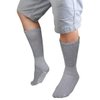 Falari Men Women Anti Slip Grip Non Skid Crew Cotton Diabetic Socks For Home Hospital (3-pairs Grey, 9-11 Women/Men Size)
