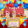 JOYYPOP Carnival Balloon Arch Kit with 123pcs Red Blue Yellow Rainbow Latex Confetti Balloons for Birthday Party Decorations