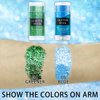 Body Glitter Stick, Singer Gold Concerts Glitter Gel, Pink Holographic Mermaid Sequins Chunky Glitter, Music Festival Rave Glitter Makeup for Body, Face, Hair and Lip, 0.56oz (Blue)