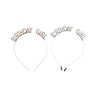 Pokinge 2Pcs Birthday Girl Party Headband Exquisite Rhinestone Crown Hair Hoop Happy Birthday Headdress Hair Band Accessories for Women Girls