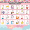 Partywind Luminous Easter Party Decorations, 24 Individually Wrapped Sheets Temporary Tattoos for Kids Easter Basket Stuffers, Easter Tattoo Stickers for Party Supplies Gifts