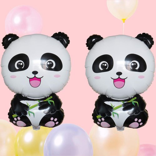 Welliboom Cute Cartoon Panda Birthday Party Supplies with Banner, Children Party Decoration, Children Panda Themed Birthday Party Decoration Full Birthday Set 65PCS For Birthday Party