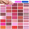 DANNEASY 40 Sheets Red Nail Wraps for Women Solid|Glitter|Gradient Nail Polish Stickers Full Nail Polish Strips Gel Nail Strips Self Adhesive Fingernail Sticker Nails with Nail File, Cuticle Stick