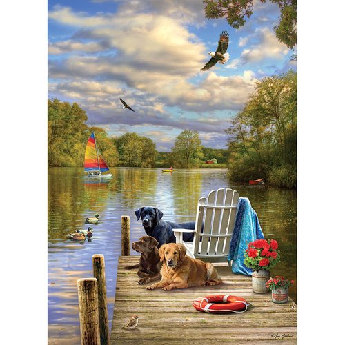 Cobble Hill 1000 Piece Puzzle - Dog Day Afternoon - Sample Poster Included