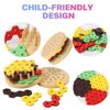 Montessori Toys for 3 Year Old Boys Girls,Toddlers Sensory Toys,Baby Wooden Educational Learning Toys,Hamburger Puzzles for Preschool Kids Birthday Gifts