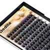 Dedila 120 Pcs Handmade D Curl Makeup Clusters Eye lashes Extensions Mixed 10-12-14-16mm/12-14-16mm/14-16-18mm D Curl Soft and Lightweight Individual false eyelashes Wide Stem (Mixed 12-14-16mm)