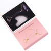 mookaitedecor Amethyst Roller & Rose Quartz Gua Sha Scraping Massage Tool Set, Face Massager for Wrinkles, Anti Aging