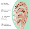 Ninabella Organic Detangling Hair Brush for Women, Men & Children - Does not Pull on Hair - Hair Straightening Brushes for Straight, Curly & Wet Hair - Unique Wave Hairbrush Rose Gold