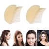 2PCS Women Lady Girls Soft Sponge Foam Hair Base Inserts Bump Up Hair Pads Stick Bun Maker Hair Styling Clip Hair Comb Braid Tool Hair Styling Accessories Beige