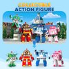 Robocar Poli 2 Pack Poli + Helly Transforming Robot Toys, 4" Transformable Action Figure Toy,Emergency Vehicle Playset, Holiday Birthday Rescue Team Car Toys Gift for Boys Girls Age 1 2 3 4 5