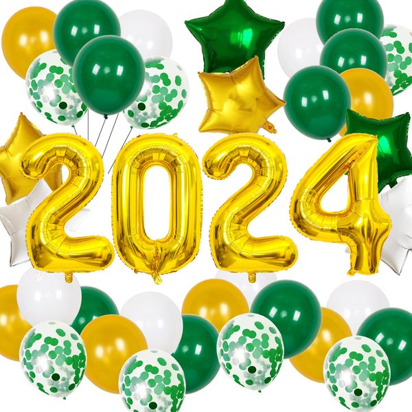 Green Gold Graduation Party Decorations 2024 Graduation Decorations Birthday Party Decorations Jungle Party Balloons Dinosaur Party Decoration Safari Animal Wild One Birthday Baby Shower Decor