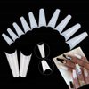 Natural Coffin Acrylic Nails-500pcs Half Cover Nails Coffin Shaped Ballerina Nails Tips Long Acrylic False Fake Nail Artificial, 10 Size with Box