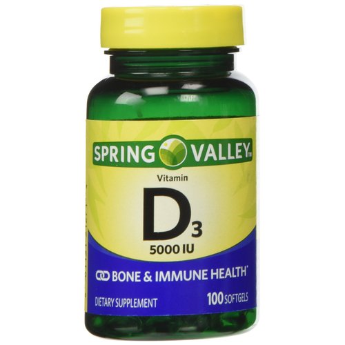 Spring Valley - Vitamin D-3 5000 IU, 100 Softgels