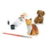 Melissa & Doug Created by Me! Pet Figurines Craft Kit (Resin Dog and Cat, 6 Paints, Paintbrush)