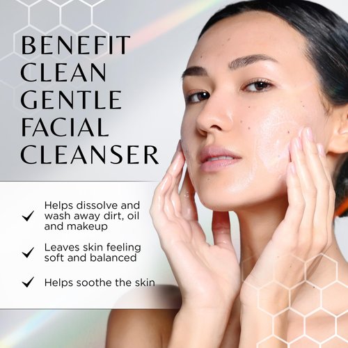 COSMEDIX Hydrating Face Wash for Women & Men, Benefit Clean Gentle Cleanser Gel - Moisturizing Face Cleanser & Pore Minimizer For All Skin Types - Facial Cleanser Makeup Remover for Glowing Skin