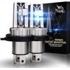 RENO H4 Fog Bulbs, 9003 HB2 Bulb Dual Beam 12000LM 6500K 60W White Fanless In Line Plug and Play H4 9003 Fog Light Bulbs, Pack of 2