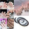 20 Pcs Nail Art Striping Tape Line Glitter Gold Silver Black White Nail Art Decoration Sticker Strips Nail Striping Tape Line for Nails Decorations DIY Nail Tips