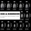 LoveOurHome 240pc Gel X Nail Tips Short Almond Fake Nails Tips Clear False Nail Full Cover Soft Gel Artificial Fingernails 12 Sizes for Gel x/Acrylic Nails Extension Press on Nails Making