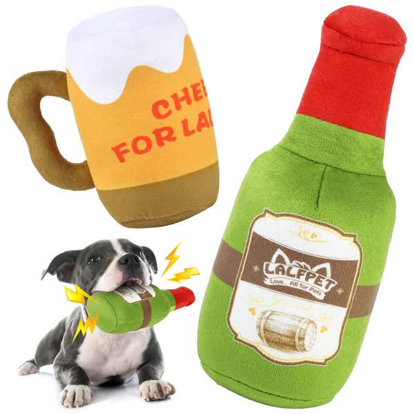 Emorefun Squeaky Dog Toys,Dog Plush Chew Toy,Stuffed Interactive Dog Toys
