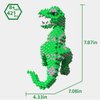 KADELE Fun Dinosaur Building Set 421PCS, Green T-Rex Creative Educational Toys Boys Girls 8+, Animal Figures Building Kit Model Jurassic Dino Blocks Toy Dispaly Present for Kids & Adults
