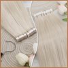 Sunny Tape in Hair Extensions Blonde Human Hair Tape in Extensions Colorful Platinum Blonde Human Hair Extensions Tape ins Platinum Blonde Long Hair 50g 20pcs 24inch