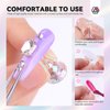 SAVILAND Nail Stand for Press On Nails Display: 3 Nail Stand Set 2X Strong Magnet Fake Nail Holder Painting Nails Flase Finger Holder Iridescent Acrylic Nails Art Adhesive Putty Nail Tools Home DIY