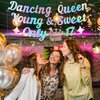 Generic Dancing Queen Young & Sweet Only 17 Banner, Iridescent Happy 17th Birthday Party Decor for Girls, Dancing Queen 17th Birthday Party Decorations, Funny 17th Birthday Party Decorations