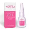 Mekerui Super Strong Nail Glue Gel (15g) for Press on Nails,Drip and Clog Proof,7S Quickly Dry Without UV Light,Long-Lasting 30+Days,Waterproof Beauty Secret Professional Salon Quality