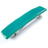Stained Glass Barrette - Small 2.5" 65mm - Verdigris Green Viridian Teal Solid Color Slide Clip Hair Accessories
