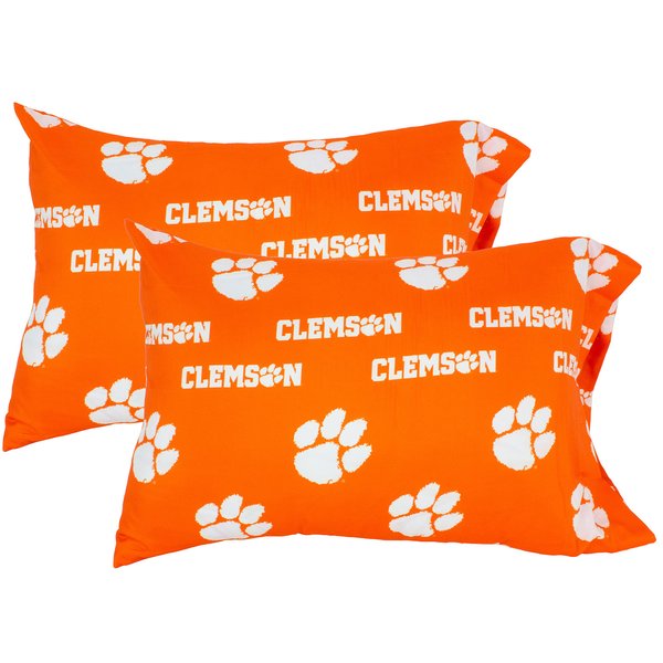 College Covers Everything Comfy Clemson Tigers Pillowcase Pair, King, 20" x 40", Includes 2 King Pillowcases