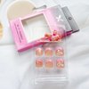 Pink French Tip Press on Toenails for Women, Bow Fake Toe Nails Short Square Glue on Toenails 3D Bows Acrylic Toenails Cute Full Cover Stick on Toenails Pink Toe Nail Tips Summer False Toenails