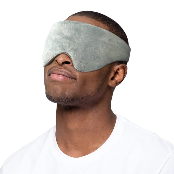 Mr. Sandman 100% Viscose Derived from Bamboo Weighted Eye Mask for Sleeping Migraines, Cold Hot Compress Therapy Sleep Mask, Ultra-fine Glass Bead Bag for Headaches, Sinus, Universal Size Eye Mask