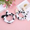LALAFINA 2Pcs Cow Headbands for Washing Face Plush Headbands Cow Print Spa Headband Face Wash Hair Band for Kids Girls Women Winter Keep Warm