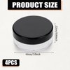 10 ml/ 0.34oz Refillable Loose Powder Container 4PCS Plastic Loose Powder Compact Container DIY Empty Makeup Powder Travel Container Case with Elasticated Net Sifter