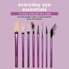 Real Techniques Everyday Eye Essentials Makeup Brush Kit, Eye Makeup Brushes for Eye Liner, Eyeshadow, Brows, & Lashes, Natural Makeup, Synthetic Bristles, Cruelty-Free & Vegan, 8 Piece Set