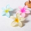 Melyde Small Flower Hair Clips 2.75 Inch Hawaiian Beach Hair Clips 3Pcs Summer Vacation Hair Accessories for Kids Girls Women, Red&Green&Yellow