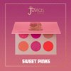 Juvia's Place Palette The Sweet Pinks - Deep Fuchsia, Soft & Sweet Pink, Shades of 6, Pressed Pigments Palette, Professional Makeup, Pigmented Pan Palette, Makeup Palette for Color & Shine