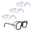Korty 3 Pairs Eye Glasses Side Shields, Flexible Slip on Side Shields for Safety Glasses Fits Small to Medium