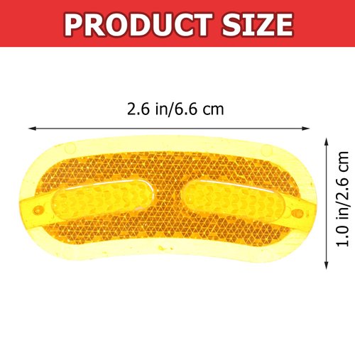 Kisangel 20pcs Assorted Color Bicycle Reflectors for Kids Easy to Install and Remove Durable Plastic Wheel Reflectors for All Standard Bike Spokes 2.59 * 1.02 * 0.19inch