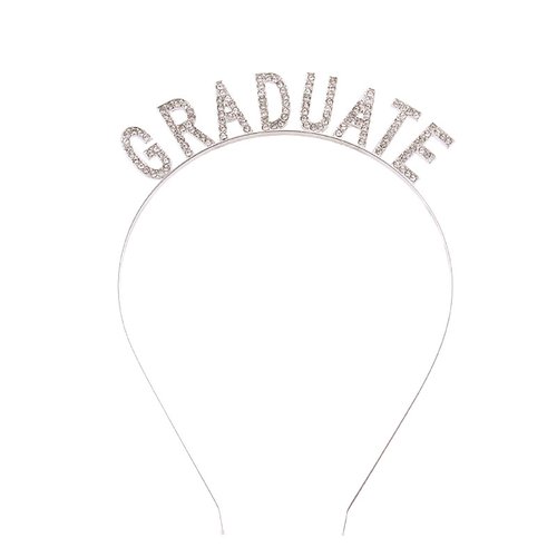 Soochat Graduation Headband Rhinestone Graduate Letter Hairband for Women Girls Party Decorations Supplies
