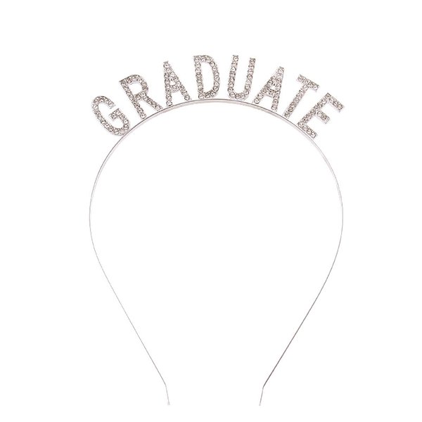 Soochat Graduation Headband Rhinestone Graduate Letter Hairband for Women Girls Party Decorations Supplies