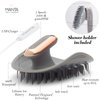 MANTA Pulse Electric Scalp Massager Shampoo Brush & Holder, Promotes Healthy Hair Growth, Scalp Scrubber, Hair Massager Head Exfoliator, Use Dry or Wet, Exfoliating Waterproof Shower Hair Washing